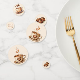 Rustikale Liebe ist das Brechen von Kaffee Brautpa Konfetti