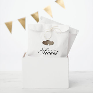 Rustikale Liebe ist süße Hochzeit Geschenktütchen