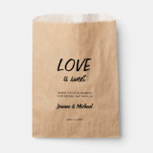 Rustikale Liebe ist Sweet Script Hochzeit Vielen D Geschenktütchen (Vorderseite)