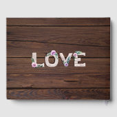 Rustikale Liebe Lilac Wedding Brautparty Fotos Gästebuch (Rückseite)