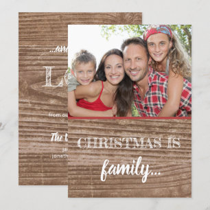 Rustikale Liebe Moderner Weihnachtsurlaub Einladung