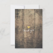 Rustikale Liebe Rope Burlap Lace Wedding RSVP Antw (Rückseite)