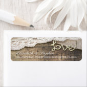 Rustikale Liebe Rope Burlap Lace Wood Wedding (Insitu)
