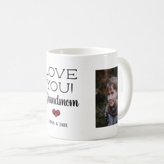 Rustikale Liebe Sie Großmutter Custom Foto Tasse (VorderseiteRechts)