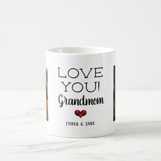 Rustikale Liebe Sie Großmutter Custom Foto Tasse (Mittel)
