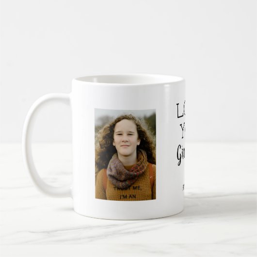 Rustikale Liebe Sie Großmutter Custom Foto Tasse (Links)