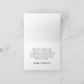 Rustikale Liebe und dank Typografie Dankeskarte (Innenseite)