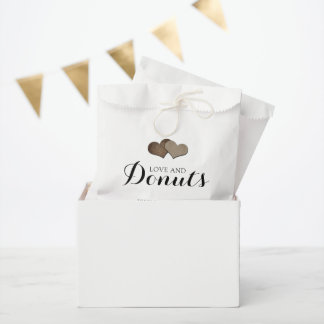 Rustikale Liebe und Donuts Gastgeschenk Hochzeit T Geschenktütchen
