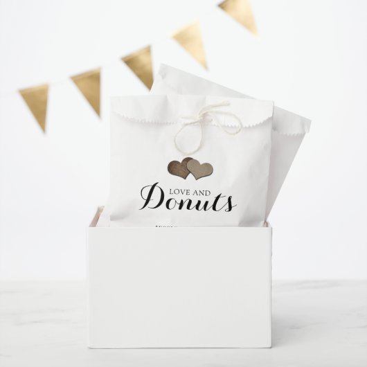 Rustikale Liebe und Donuts Gastgeschenk Hochzeit T Geschenktütchen (Party)