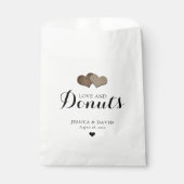 Rustikale Liebe und Donuts Gastgeschenk Hochzeit T Geschenktütchen (Vorderseite)