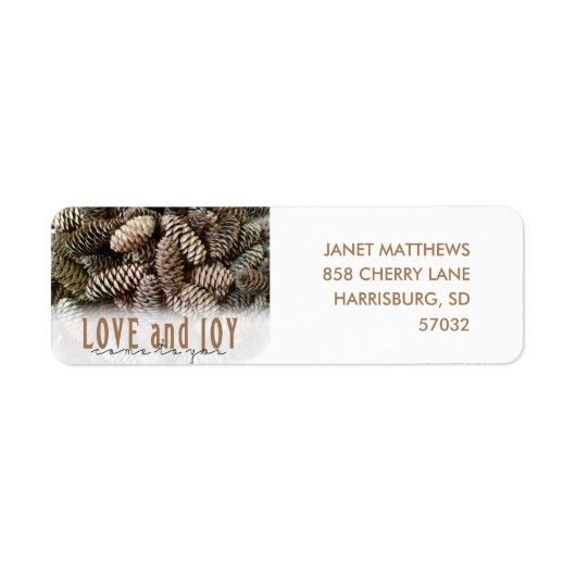 Rustikale Liebe und Joy Pine Cone (Vorne)