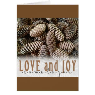 Rustikale Liebe und Joy Pine Cone