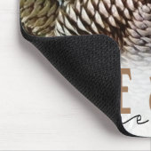 Rustikale Liebe und Joy Pine Cone Mousepad (Ecke)