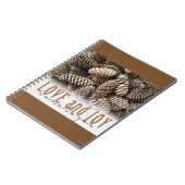 Rustikale Liebe und Joy Pine Cone Notizblock (Linke Seite)