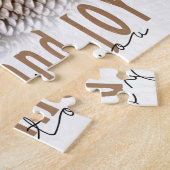 Rustikale Liebe und Joy Pine Cone Puzzle (Seite)