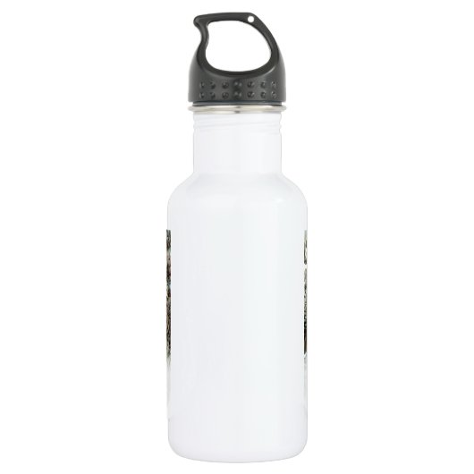 Rustikale Liebe und Joy Pine Cone Trinkflasche (Rückseite)