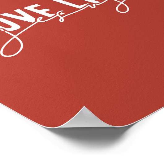 Rustikale Liebe wie Jesus Christlich Poster (Ecke)