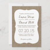 Rustikale Liebesvögel Aquamarine Ribbon-Hochzeit Einladung (Rückseite)