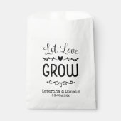 Rustikale Ließ Liebe Grow Seed Gastgeschenk Hochze Geschenktütchen (Vorderseite)