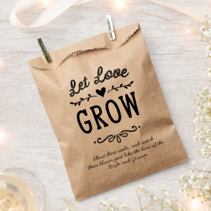 Rustikale Ließ Liebe Grow Seed Gastgeschenk Hochze Geschenktütchen