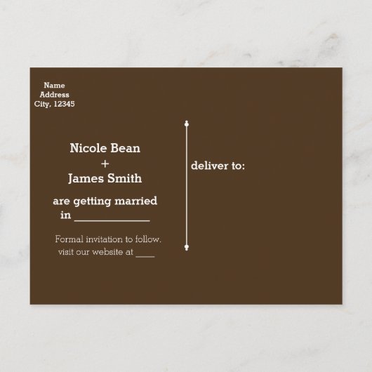 Rustikale Lighted Mason Jar & Daisies Save the Dat Ankündigungspostkarte (Rückseite)