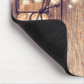 Rustikale Lighted Mason Jars Daisies & Lace Comput Mousepad (Ecke)