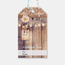Rustikale Lighted Mason Jars Daisies & Lace Countr Geschenkanhänger