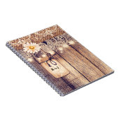 Rustikale Lighted Mason Jars Daisies & Lace Notizblock (Rechte Seite)