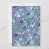 Rustikale Lila Anemones Bouquet Black Wedding Save The Date (Rückseite)