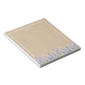 Rustikale Lila Aquarellfarben-Lupen Notizblock (angewinkelt)