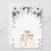 Rustikale Lila Blumendusche Einladung (Rückseite)