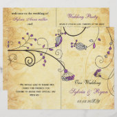 Rustikale, lila, blumengefaltete Hochzeit im Herbs (Vorne/Hinten)