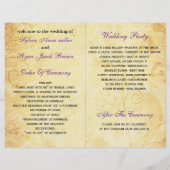 Rustikale, lila, blumengefaltete Hochzeit im Herbs (Rückseite)