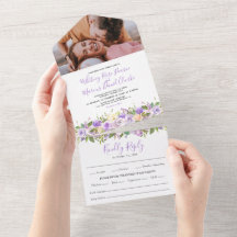 Rustikale Lila Blumenhochzeit