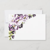 Rustikale Lila Blumenhochzeit RSVP (Rückseite)