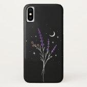 Rustikale lila Blüten & Mond Case-Mate iPhone Hülle (Rückseite)