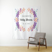 Rustikale Lila Blütendusche Hintergrund Wandteppich (Beispiel)