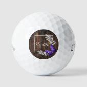 Rustikale Lila Butterfly Golf Balls Golfball (Vorderseite)