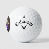 Rustikale Lila Butterfly Golf Balls Golfball (Logo)