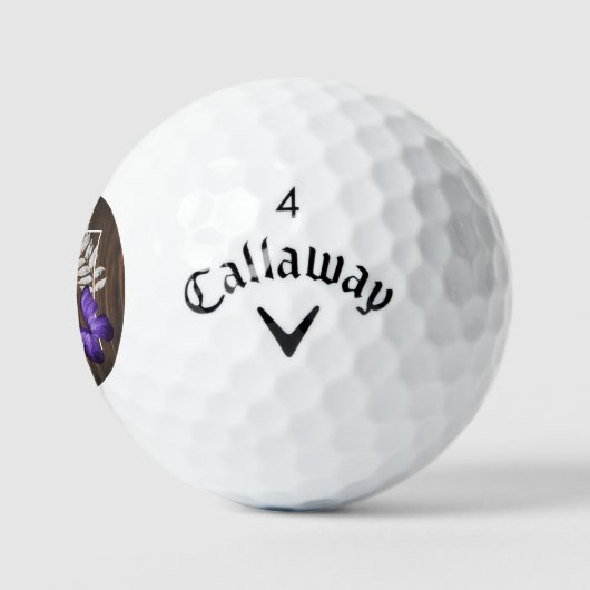 Rustikale Lila Butterfly Golf Balls Golfball (Logo)