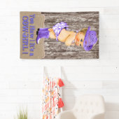 Rustikale Lila Cowgirl Babydusche Banner (Insitu)
