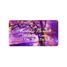 Rustikale Lila Eichenbaum-Hochzeitsplatten