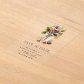 Rustikale Lila Fig Mason Jar Hochzeit Retten Sie d Acryleinladungen (Ablage )