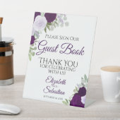 Rustikale Lila Flora Bitte unterzeichnen Sie unser Sockelschild (In SItu)