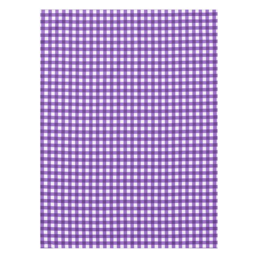 Rustikale Lila Gingham Karos Pattern Tablecloth Tischdecke (Vorderseite)