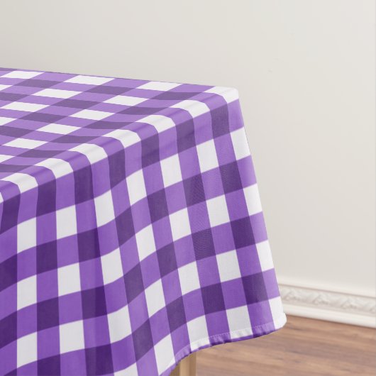 Rustikale Lila Gingham Karos Pattern Tablecloth Tischdecke (Beispiel)
