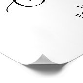 Rustikale Lila Herbstblütendusche Begrüßung Poster (Ecke)