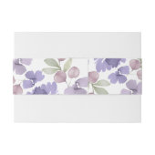 Rustikale Lila Hochzeit mit Blumen Einladungsbanderole (Rückseitenbeispiel)