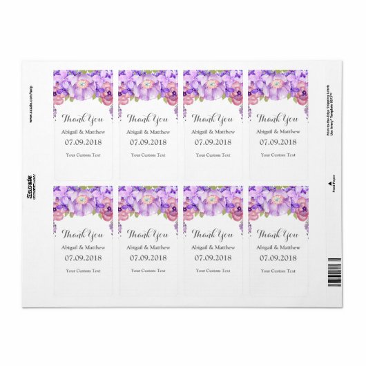 Rustikale Lila Hochzeitstempel (Vorne)