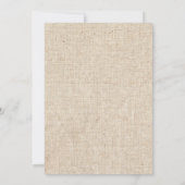 Rustikale Lila Hydrangea-Floral Lace Burlap Weddin Einladung (Rückseite)